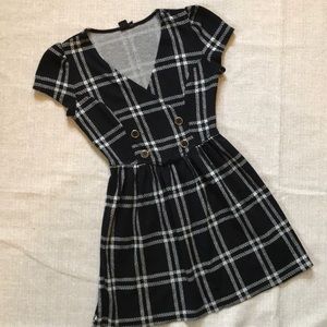 UO Urban Renewal B/W Plaid Dress